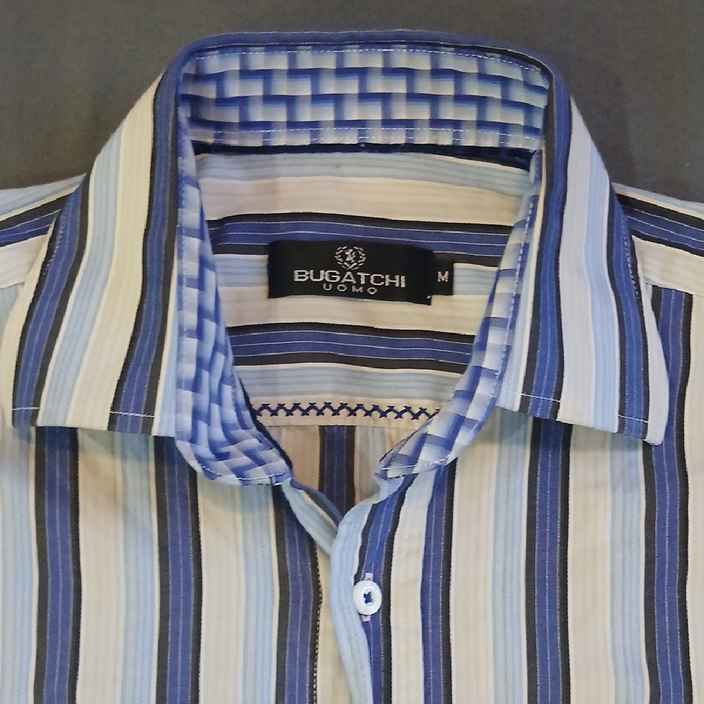 Bugatchi Men's Multi-Striped Button Down Shirt - image 1